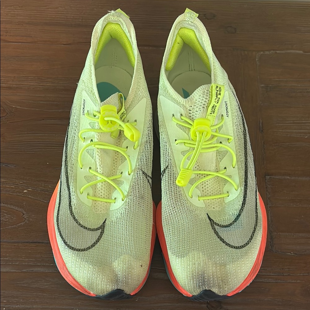 Nike Air Zoom Alphafly Next% Men’s Running Shoes Neon Yellow Orange Size 11